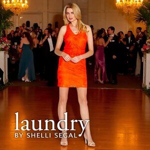 Laundry by Shelli Segal ‘Paloma’ Tiered Lace Racerback Mini Dress Women's 6